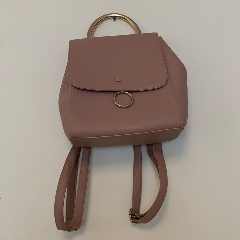 Rose gold backpack